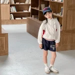 【80-130cm】ショートパンツ 女の子 バイカラー カジュアル - 画像 (16)