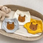 【66-110cm】セットアップ ベビー クマ刺繍 キャミソール - 画像 (5)