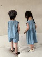 【80-150cm】デニムセット or ワンピース  キッズ服 Vネック - 画像 (6)