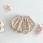 【66-100cm】セットアップ ベビー フリル襟トップス＆フラワーパンツ - 画像 (12)