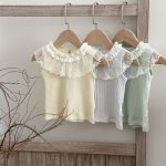 【73-100cm】トップス ベビー レース フリル襟付き ノースリーブ - 画像 (14)