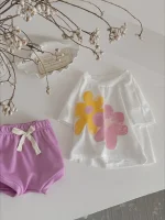 【66-100cm】セットアップ ベビー フラワー プリント - 画像 (31)