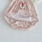 【66-140cm】ロンパースor ワンピース ベビー 小花柄 フリルスリーブ - 画像 (22)