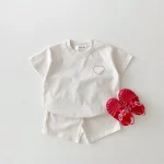 【73-100cm】セットアップ ベビー ハート英字 スポーツ - 画像 (4)