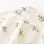 【73-100cm】セットアップ グリーン恐竜 Ｔシャツ＆パンツ - 画像 (9)