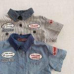 【80-130cm】半袖シャツ キッズ服 韓国風 デニム - 画像 (9)