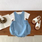 【66-100cm】サロペットorワンピースorセットアップ デニム 無地 - 画像 (16)