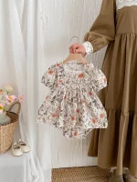 【66-100cm】セットアップ ベビー フリル 小花柄 - 画像 (7)