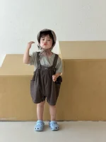 【73-100cm】Tシャツorサロペット ベビー 韓国風 熊デザイン - 画像 (11)