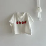 【73-100cm】Tシャツ ベビー イチゴ柄 シンプル - 画像 (6)