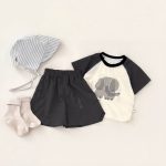 【73-120cm】Ｔシャツorショートパンツ ゾウー柄 カラーバリ カジュアル - 画像 (4)