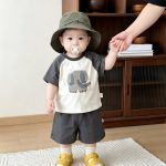 【73-120cm】Ｔシャツorショートパンツ ゾウー柄 カラーバリ カジュアル - 画像 (6)