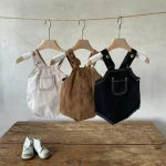 【66-90cm】ロンパース ベビー ポケット付き サロペット