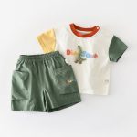 【73-100cm】セットアップ ベビー カラーバリ 恐竜 カートゥーン - 画像 (6)