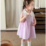【73-110cm】ワンピース ベビー ストライプ 丸襟 - 画像 (9)