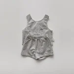 【73-100cm】セットアップ ベビー 韓国風 チェック - 画像 (3)