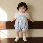 【73-100cm】セットアップ ベビー 可愛い ウサギ ドット サロペット - 画像 (6)