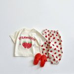 【80-130cm】セットアップ 英字 フルーツ 肌に優しい - 画像 (10)