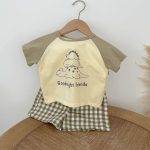 【73-100cm】半袖Tシャツ&ショートパンツセット ベビー 恐竜 プリント - 画像 (13)