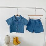 【73-120cm】セットアップ デニム オシャレ カジュアル - 画像 (4)