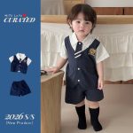 【73-100cm】セットアップ 可愛い スクール風 - 画像 (2)