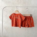 【73-120cm】セットアップ 北欧風 ワッフル 半袖 - 画像 (7)