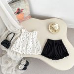 【73-120cm】セットアップ 女の子 可愛い ドット ブラウス&パンツ - 画像 (8)