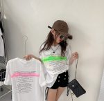 【90-160cm】半袖Ｔシャツ 女の子 アルファベット プリント - 画像 (8)