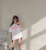 【90-160cm】半袖Ｔシャツ 女の子 アルファベット プリント - 画像 (18)