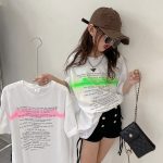 【90-160cm】半袖Ｔシャツ 女の子 アルファベット プリント - 画像 (4)