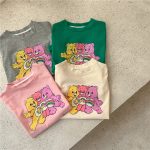 【80-130cm】半袖Tシャツ キッズ服 4色選べる プリント