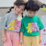 【80-130cm】半袖Tシャツ キッズ服 4色選べる プリント - 画像 (3)