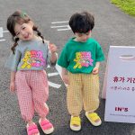 【80-130cm】半袖Tシャツ キッズ服 4色選べる プリント - 画像 (4)