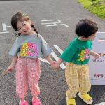 【80-130cm】半袖Tシャツ キッズ服 4色選べる プリント - 画像 (6)