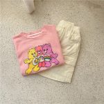 【80-130cm】半袖Tシャツ キッズ服 4色選べる プリント - 画像 (7)