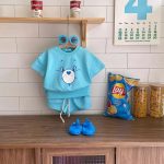 【80-120cm】セットアップ キッズ服 スウィート キュート 無地 - 画像 (5)