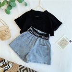 【110-160cm】セットアップ 女の子 デニム シンプル - 画像 (12)