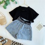 【110-160cm】セットアップ 女の子 デニム シンプル - 画像 (5)