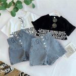 【110-160cm】セットアップ 女の子 デニム シンプル - 画像 (6)