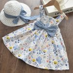 【80-120cm】ワンピース 女の子 スウィート リボン 花柄 - 画像 (2)