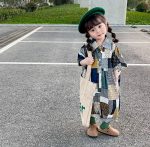 【80-140cm】オーバーオール 女の子 シンプル カジュアル - 画像 (3)