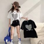【90-160cm】 半袖Ｔシャツ 女の子 ハート柄 おしゃれ - 画像 (10)