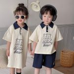 【80-140cm】セットアップorワンピース キッズ カジュアル 配色 ファッション