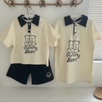 【80-140cm】セットアップorワンピース キッズ カジュアル 配色 ファッション - 画像 (5)