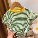 【80-140cm】Tシャツ キッズ 4色選べる カジュアル ボーダー - 画像 (7)