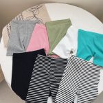 【73-140cm】レギンス 女の子 多色選べる 無地 ストライプ - 画像 (3)