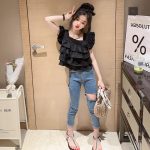 【110-170cm】シャツorパンツorセットアップ 女の子 ダメージ加工 オシャレ - 画像 (5)