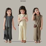 【90-140cm】セットアップ 女の子 ナチュラル ノースリーブ 通学