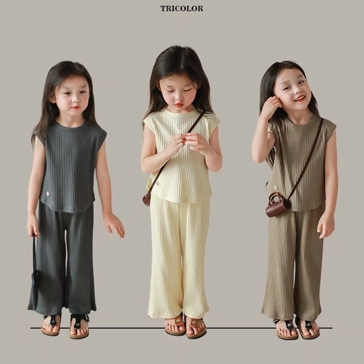 646c1c935beae779857671.jpg 【90-140cm】セットアップ 女の子 ナチュラル ノースリーブ 通学 - 画像 (1)