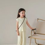 【90-140cm】セットアップ 女の子 ナチュラル ノースリーブ 通学 - 画像 (3)